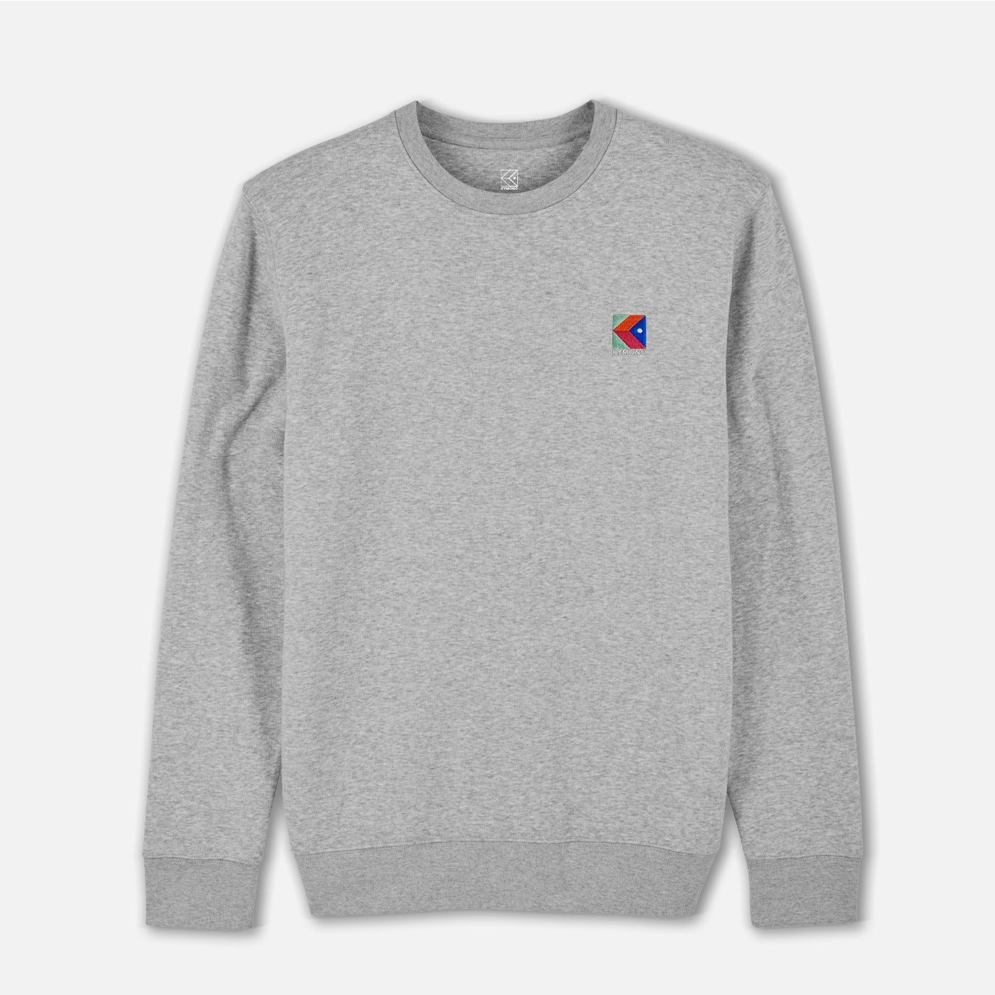 SWEAT COL ROND GRIS CHINÉ